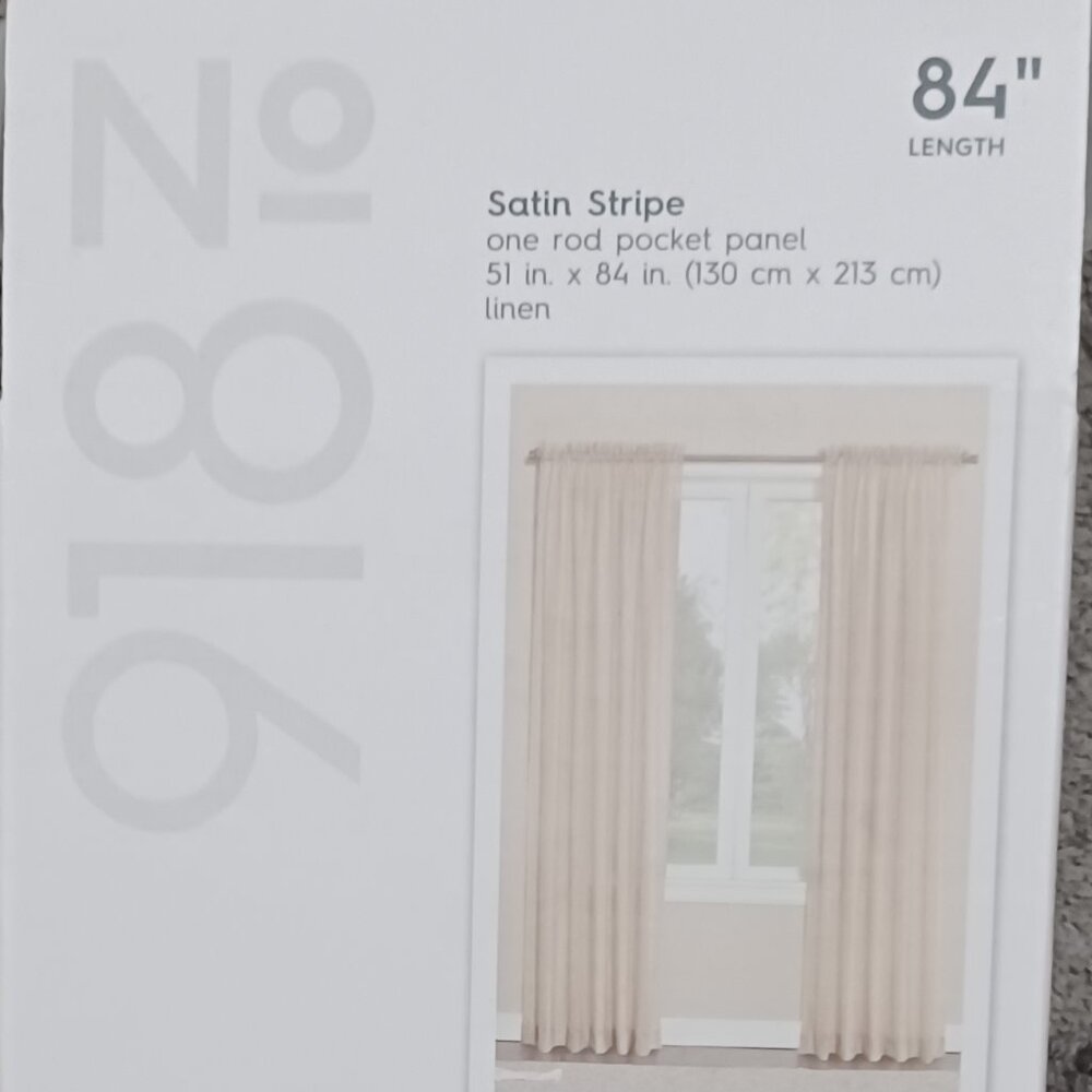 Satin Stripe rod pocket sheer panel No. 918 Lichtenberg & Co